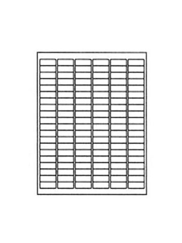 1-1/4" x 1/2", White, Paper Laser Labels