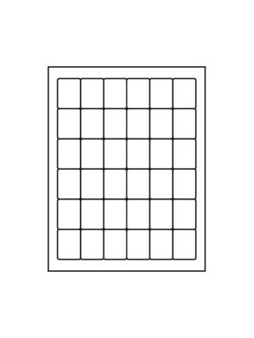 1-1/4" x 1-5/8", White, Paper Laser Labels