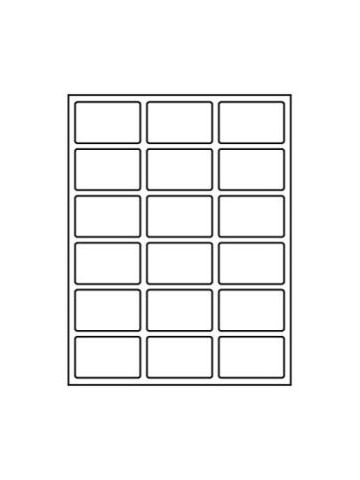 2-1/2" x 1-5/8", White, Paper Laser Labels