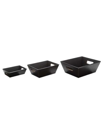 Italian Market Totes, "Seta Nero" Black Matte Linen
