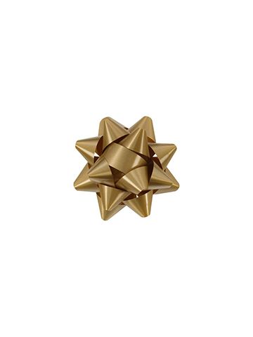 3/4" Holiday Gold, Star Bows