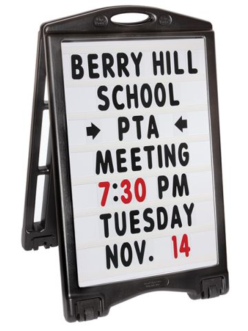 A-Plus, Rolling Sidewalk Signs, Message Board