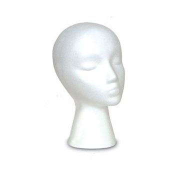 Female White, Styrofoam Head Mannequin