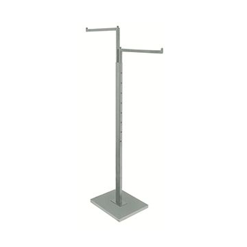 2 Arm Garment Racks, 16" Straight Square Blade Arms