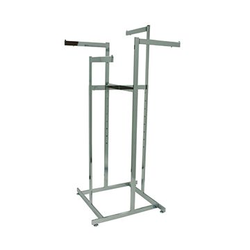 4 Arm Garment Racks, 22" Straight Arm