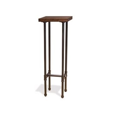 Tower Table, Dark Brown Wood Grained top