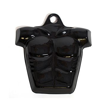 Molded Form Half Male Body, Chest, Black