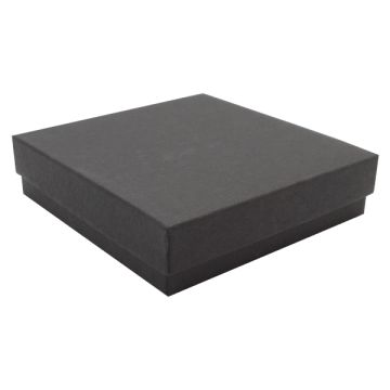 Black Kraft Jewelry Boxes, 3-1/2" x 3-1/2" x 7/8"