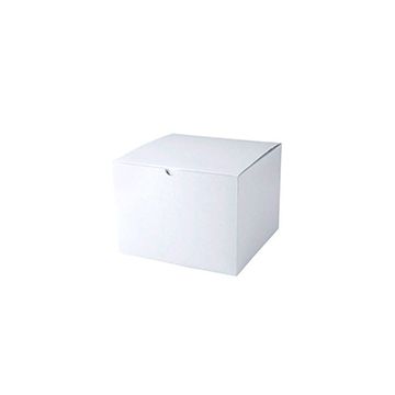 White Folding Gift Boxes, 8" x 8" x 6"