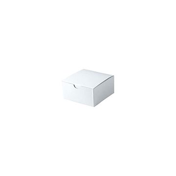 White Folding Gift Boxes, 4" x 4" x 2"