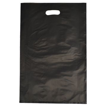Black, Frosted Merchandise Bags, 14" x 3" x 21"