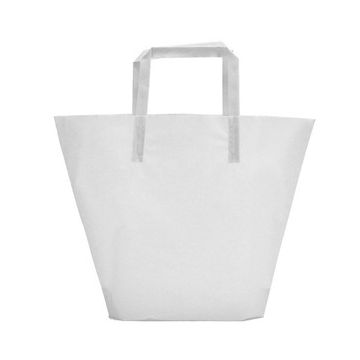 Clear, Medium Frosted Trapezoid Shaped Bags