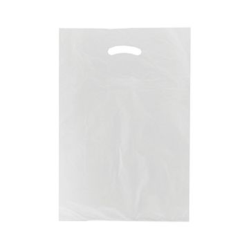 White, Plastic Merchandise Bags, 13" x 3" x 21"