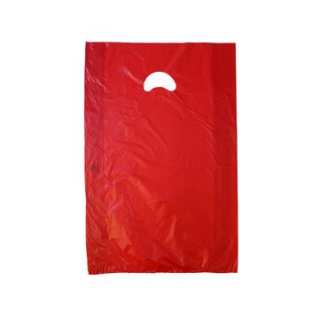 Red, Plastic Merchandise Bags, 13" x 3" x 21"