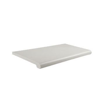 Bull Nose Shelving in Solid Colors, White, 13" x 24"