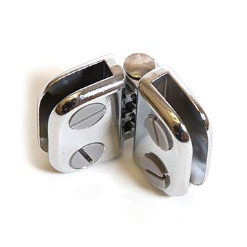 Glass Connector, Hinge, Chrome