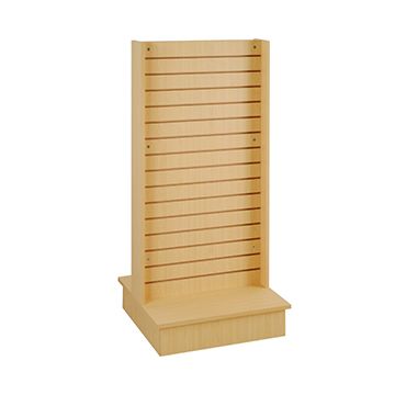 Slatwall Display Case, I Unit, Maple, 54" x 24" x 25.5"