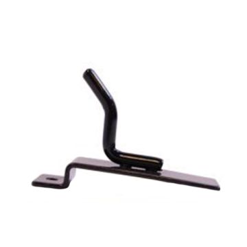 1" Black, Heavy duty slatwall hook with 45 deg. Tip