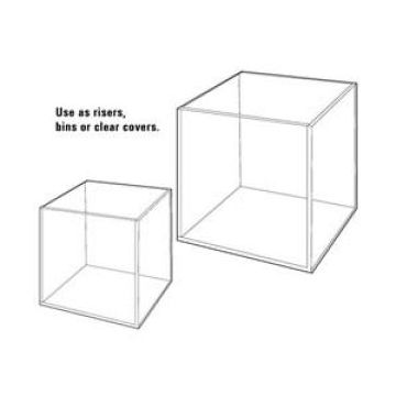 3/16" Acrylic Open Cubes, 10" x 10" x 10"