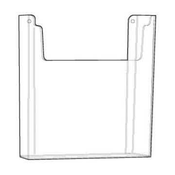 Acrylic Wallmount Literature Holder, 8-1/2" x 11"