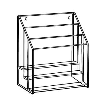 3-Pockets Acrylic Brochure Holders for Countertop, 8.5" x 11"