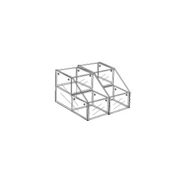 Acrylic CD/DVD 2 Tier Shelf Display Racks