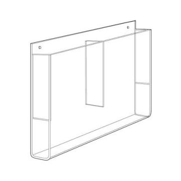 Acrylic Double Pocket Literature Holder for Wallmount 