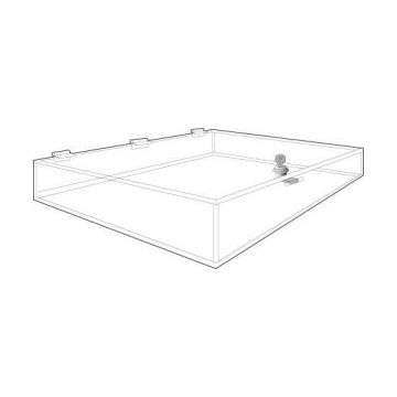 Flat Locking  Acrylic Showcases, 24" x 3.75" x 18"