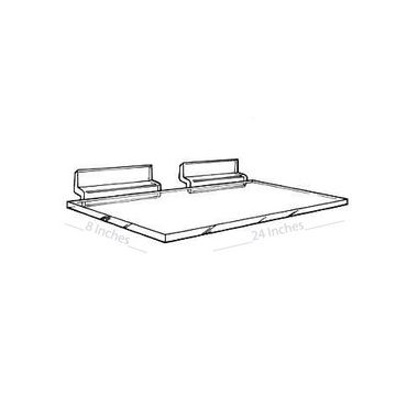 1/4" Acrylic Slatwall Shelves, 24" x 8"