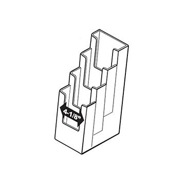 Arcylic Counter 4 Tier Brochure Holder tri folds