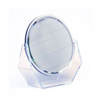 Acrylic Beveled Glass Counter Mirror, 8-1/8" x 7" x 2-1/2"