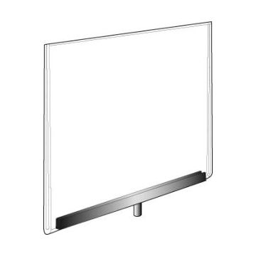 Acrylic Sign Holder with Chrome Channel, 11" x 7"