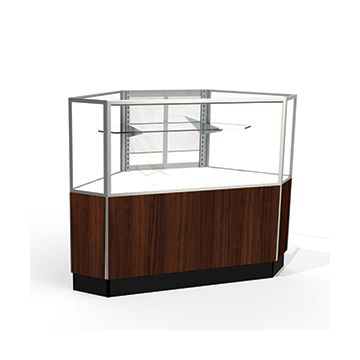 Mirror Doors, Rear Access Corner Display Cases, for Half Vision Showcase