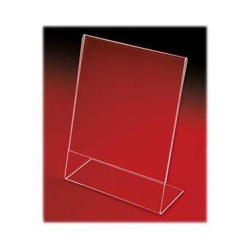 Acrylic Slant Back Countertop Sign Holder, 3-1/2" x 2"