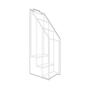Acrylic 2-Pocket Delux Brochure Holders, 4" x 9"