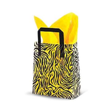 Zebra, Medium Shoppers with Tri-Fold Handles