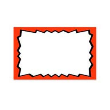 Red Black Burst, Sign Cards, 7" x 11"