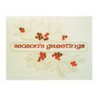 Holiday Gift Enclosure Card, Red Foil on White