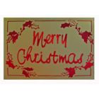 Holiday Gift Enclosure Card, Red & Gold on Kraft