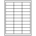 2-5/8" x 1", White, Paper Laser Labels