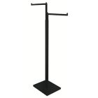 2 Arm Garment Racks, 16" Straight Rectangular Blade Arms