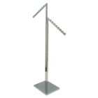 2 Arm Garment Racks, 18" Slant Arms