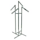 4 Arm Garment Racks, 18" Slant Arm with 8 ball stops