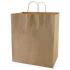 Recycled Natural Kraft Paper Shopping Bags, 14-1/2" x 9-1/2" x 16-1/4" (Super Royal)