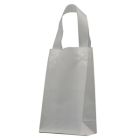 Clear Frosted Shoppers with Loop Handles, 5" x 3" x 8" x 3"