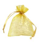 Flat Organza Bags, Gold, 3" x 4"