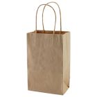 Recycled Natural Kraft Paper Shopping Bags, 5-1/2" x 3-1/4" x 8-3/8" (Gem)