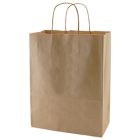 Recycled Natural Kraft Paper Shopping Bags, 10" x 5" x 13" (Missy)