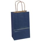 Navy, Small Recycled Paper Shopping Bags, 5-1/2" x 3-1/4" x 8-3/8" (Gem)