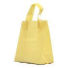 Chamois Frosted Shoppers with Loop Handles, 8" x 5" x 10" x 5"